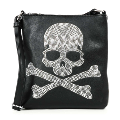 Rhinestone Skull and Crossbones Crossbody