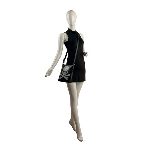 Rhinestone Skull and Crossbones Crossbody