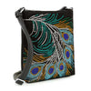 Sparkling Peacock Feather Crossbody Sling