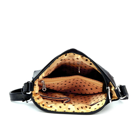 Sparkling Peacock Feather Crossbody Sling