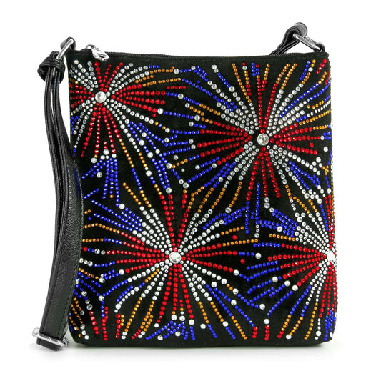 Rhinestone Fourth of July Explosion Crossbody Sling