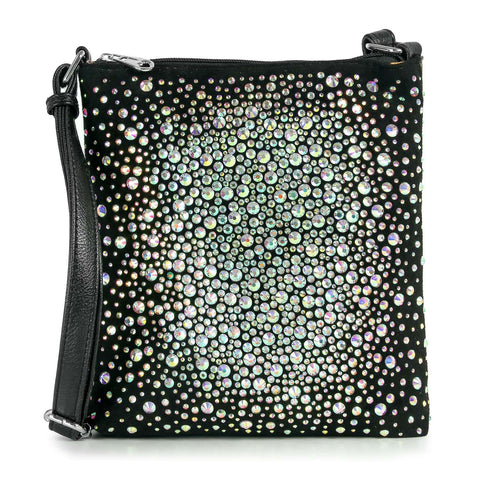 Iridescent Rhinestone Crossbody Sling