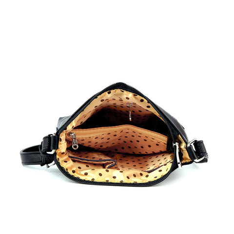 Rhinestone Wing Pattern Crossbody Bag