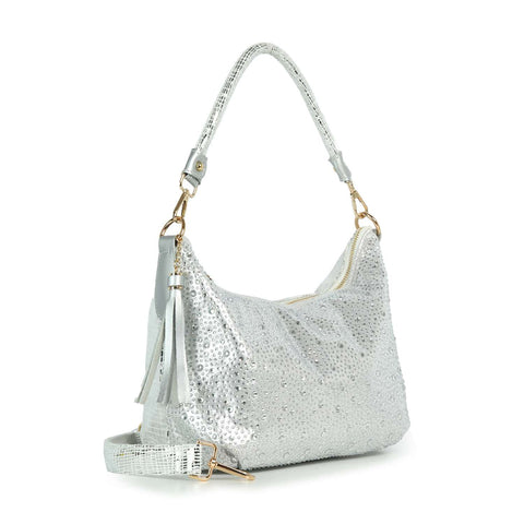 Sparkly Rhinestone Hobo Handbag