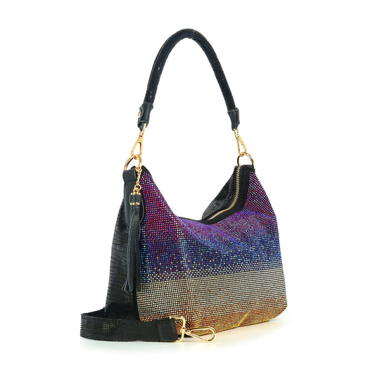Colorful Ombre Rhinestone Hobo Handbag