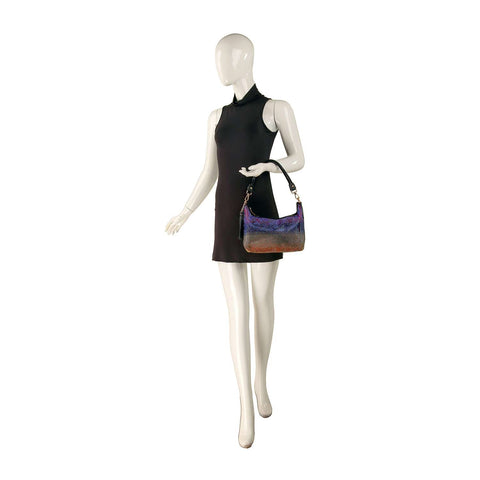 Colorful Ombre Rhinestone Hobo Handbag