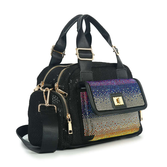 Dazzling Front Pocket Classic Satchel Handbag
