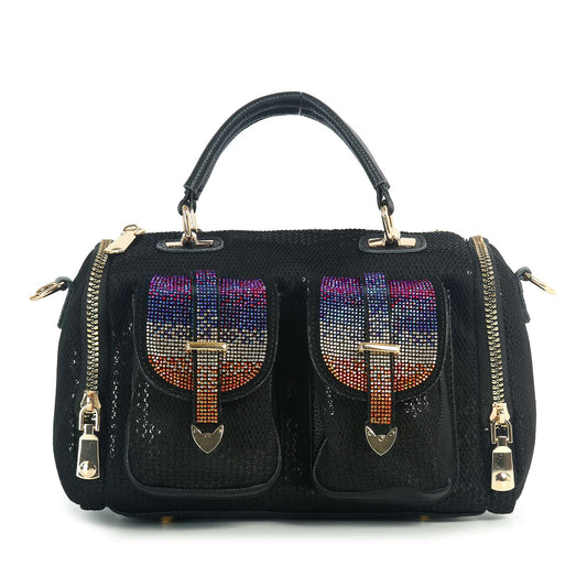 Dazzling Front Pocket Classic Satchel Handbag