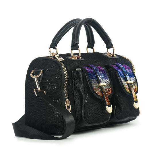 Dazzling Front Pocket Classic Satchel Handbag