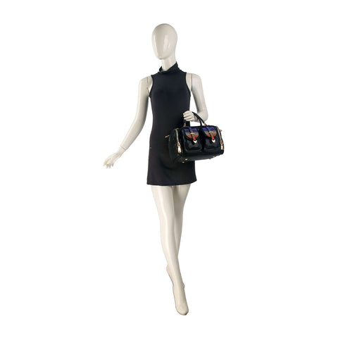 Dazzling Front Pocket Classic Satchel Handbag