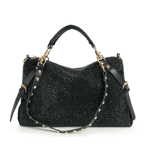 Decorated Sparkling Rhinestone Satchel Handbag
