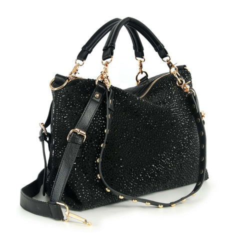 Decorated Sparkling Rhinestone Satchel Handbag