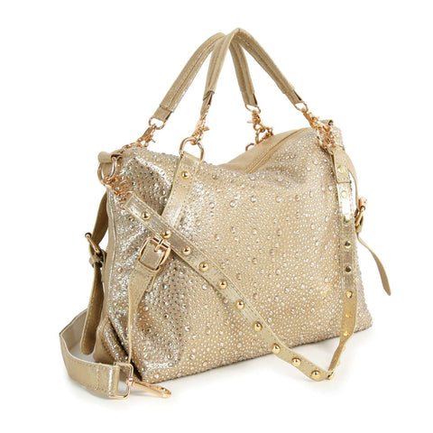 Decorated Sparkling Rhinestone Satchel Handbag