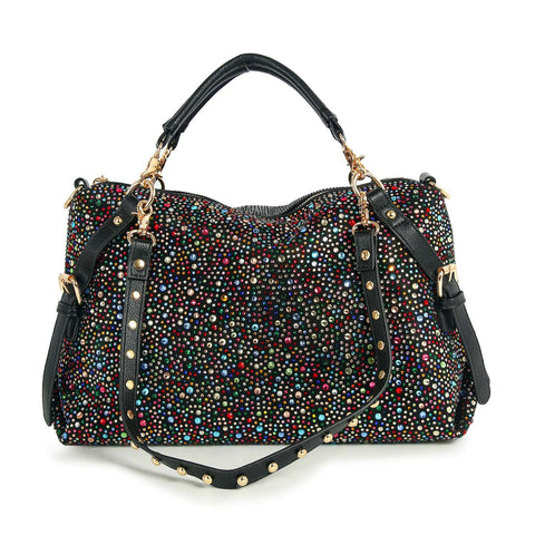 Decorated Sparkling Rhinestone Satchel Handbag