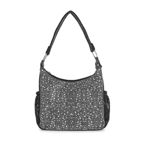 Dazzling Rhinestone Hobo Handbag