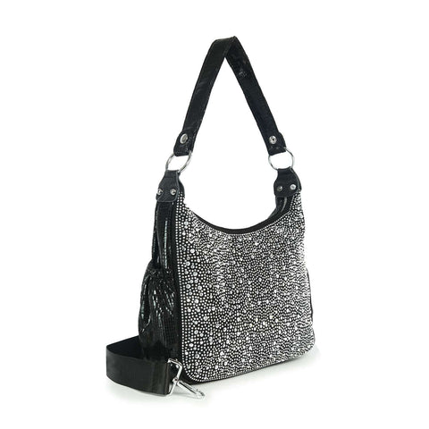 Dazzling Rhinestone Hobo Handbag
