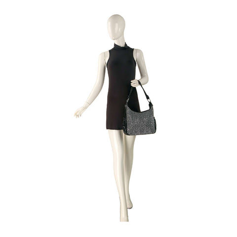 Dazzling Rhinestone Hobo Handbag