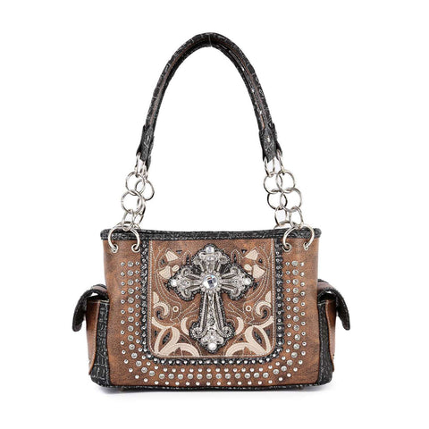 Western Rhinestone Cross Handbag