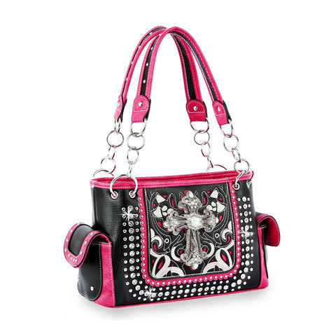 Western Rhinestone Cross Handbag