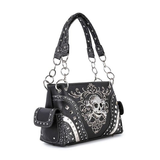 Edgy Skull Classic Design Shoulder Bag