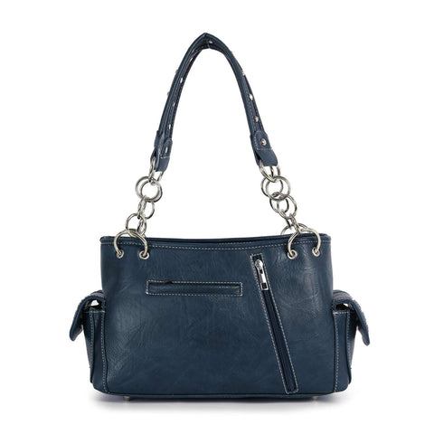 Classic American Flag Studded Shoulder Bag