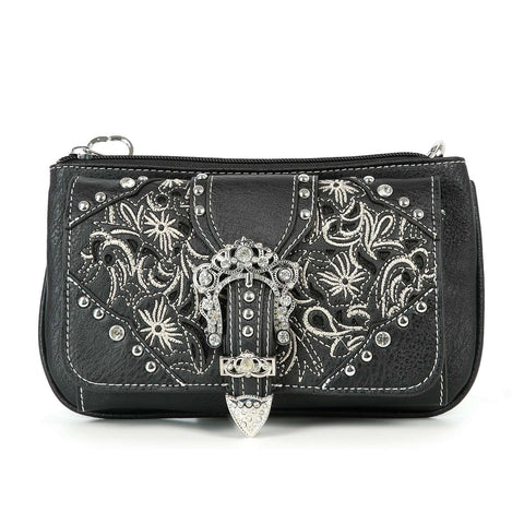 Western Buckle Design Petite Crossbody Sling