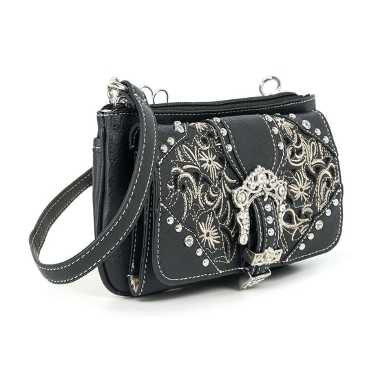 Western Buckle Design Petite Crossbody Sling