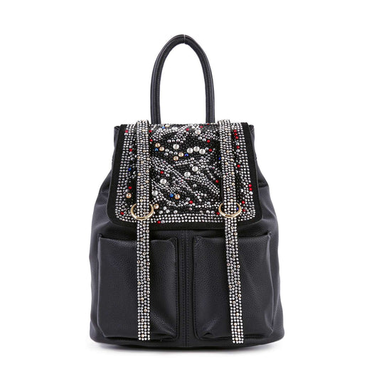 Rhinestone Accent Fashion Backpack