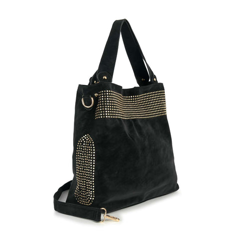 Tall Studded Classic Tote Handbag