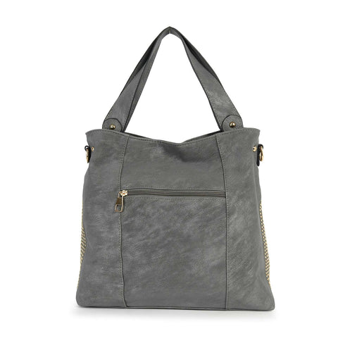 Tall Studded Classic Tote Handbag