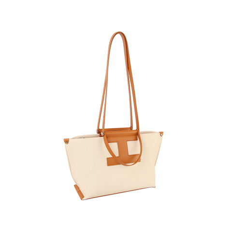 Modern Trim Accented Tote Bag