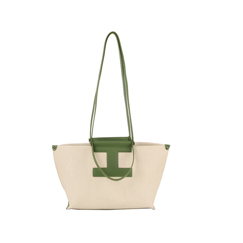 Modern Trim Accented Tote Bag