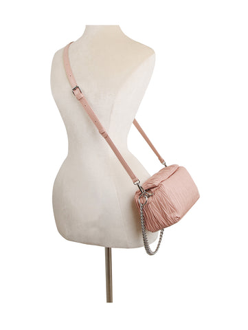 Embossed Gathered Shoulder Bag