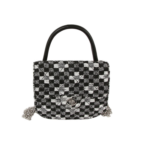 Quilted Design Small Shoulder Bag