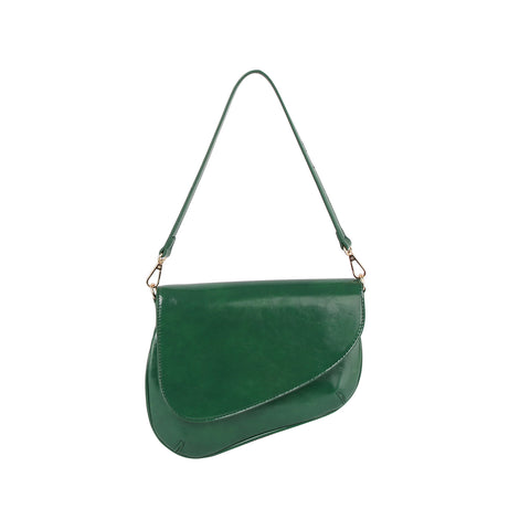 Asymmetrical Front Flap Shoulder Bag