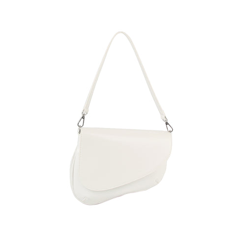 Asymmetrical Front Flap Shoulder Bag