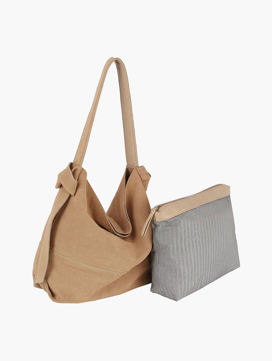 Leather 2 in 1 Hobo Handbag Set
