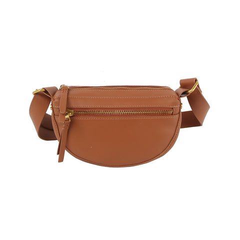 Soft Faux Leather Front Sling Bag