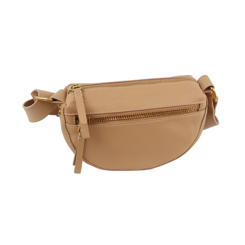 Soft Faux Leather Front Sling Bag