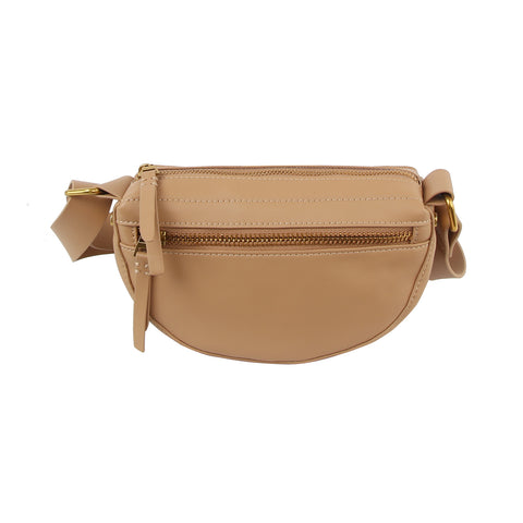 Soft Faux Leather Front Sling Bag