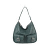 Cargo hobo shoulder bag with buckle front pocket detail