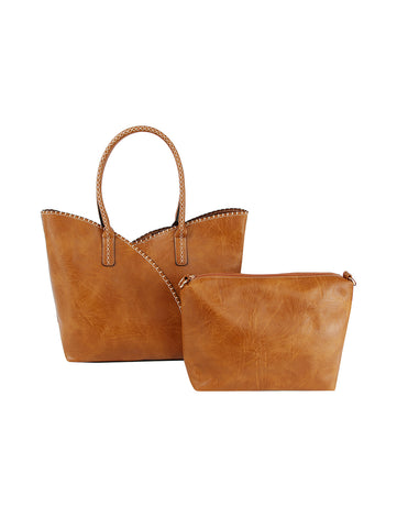 Two Piece Tote Handbag Set