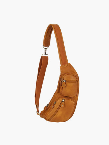 Multi Pocket Front Crossbody Sling