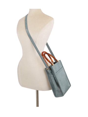 Handle point casual style leather cellphone crossbody bag