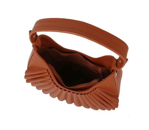 Pleated Design Unique Hobo Handbag