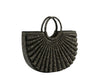Pleated Design Leopard Print Tote