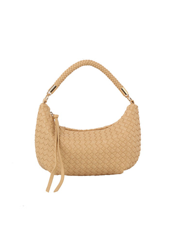 Ladies Woven Design Fashion Shoulder Handbag