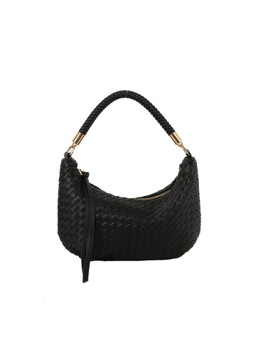 Ladies Woven Design Fashion Shoulder Handbag