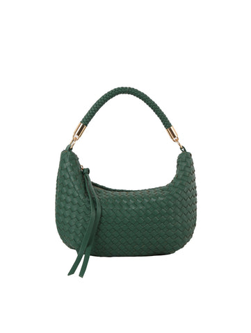 Ladies Woven Design Fashion Shoulder Handbag