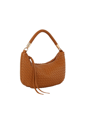 Ladies Woven Design Fashion Shoulder Handbag